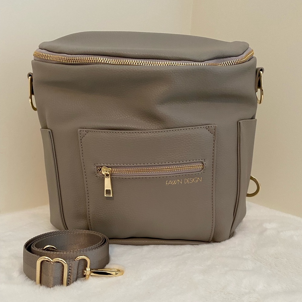 Fawn design mini diaper bag in gray